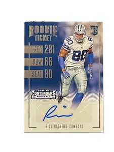 2016 PANINI CONTENDERS ROOKIE TICKET RICO GATHERS GEM MINT AUTO COWBOYS RC #179