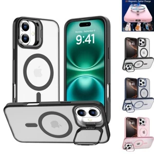 For iPhone 16 Pro Max MagSafe Magnetic Case Aluminum Camera Frame Stand Cover - Picture 1 of 28