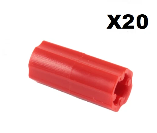 Lego ® Lot 20 Connecteur 2 L Rouge Red  Connector Axle 59443 NEW - Photo 1/1