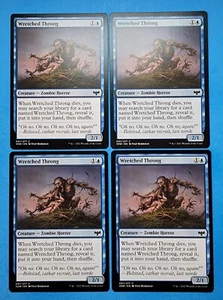 4x Wretched Throng Innistrad Crimson Vow Mtg Creature Zombie Horror Island 91 - Picture 1 of 4