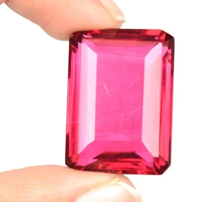 Large Pink Tourmaline 43.80 Ct. Emerald Cut AAA+ Loose Gemstone Gifts for Women - Image 1 of 4