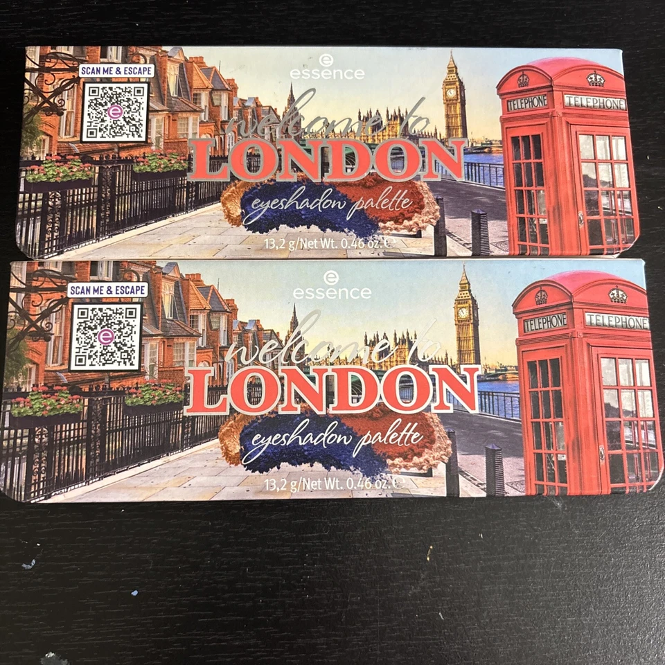 Essence Welcome To London 12 Pan Eyeshadow Palette With  Mirror. Lot of 2. - Image 1 of 4