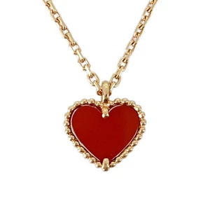 Van Cleef & Arpels Sweet Alhambra Rose gold Carnelian Necklace - Picture 1 of 11
