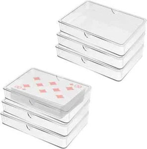 6 PCS Clear Playing Card Case Empty Acrylic Card Holder Organizer Card Deck Box - Picture 1 of 3