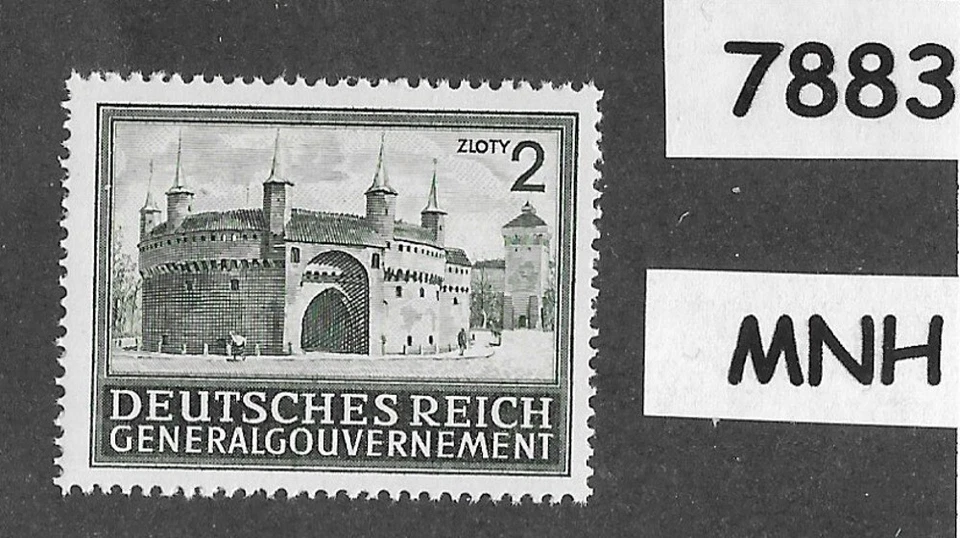 #7883   MNH stamp N100  1943 / Third Reich Germany Occupied Cracow Poland WWII - Imagem 1 de 1