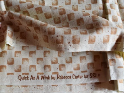QUICK AS A WINK  CHECKS PRINT  COTTON  BLEND FABRIC   BY THE YARD - Image 1 of 2