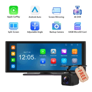 Eonon Wireless CarPlay Android Auto 10.26" IPS Portable Car Stereo Radio DVR GPS - Picture 1 of 17