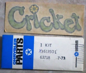 1970s chrysler 3613501 cricket sticker vintage NOS - Picture 1 of 5