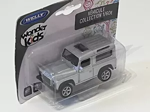 Raro in confezione Welly Silver Land Rover Defender 1/60E - Foto 1 di 3