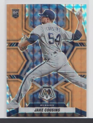 JAKE COUSINS : MLB - 2022 - PANINI MOSAIC ORANGE PRIZM RC  /25  - CARD No # 263 - Image 1 of 2