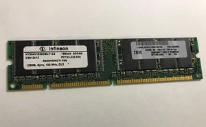 128MB MEMORY 16X64 168 PIN PC133 6NS 3.3V NON ECC SDRAM RAM DIMM - Picture 1 of 2