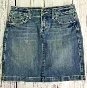 Tommy Hilfiger Damen Jeans Minirock blau mit Logo Stickerei. Größe 2 1357 - Bild 1 von 7