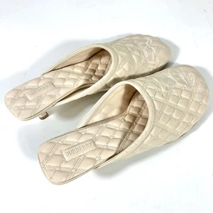 Burberry EKD Leather Baby Kitten Heel Mules Soap Size EU 40 Fits Like US 9 NEW - Picture 1 of 22