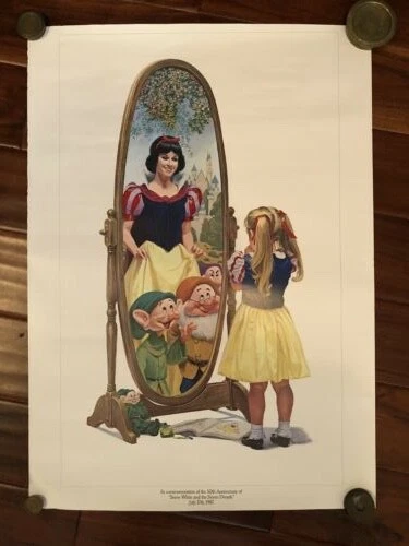  Snow White And The Seven Dwarfs Vintage 1987 50th Anniversary Poster 28 x 20 - Image 1 of 1