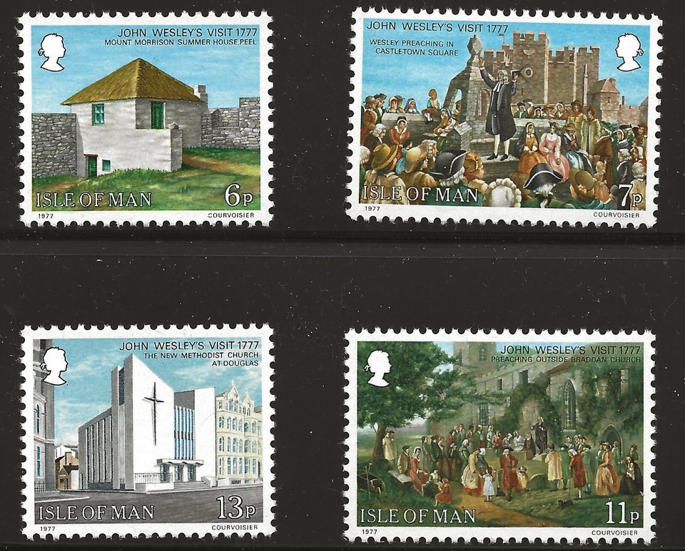 Isle of Man Scott #105-08, Singles 1977 Complete Set FVF MNH - Image 1 of 1