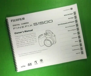 Owners Manual for Fujifilm S1500 Camera FinePix Camera 132 Pages W/Clear Covers! - Picture 1 of 1