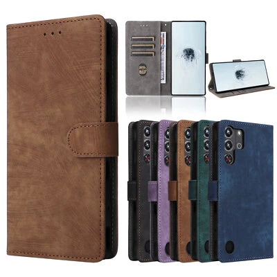 For ZTE nubia Red Magic 10 Pro+, Luxury Retro Leather Wallet Stand Case Cover - Image 1 of 4