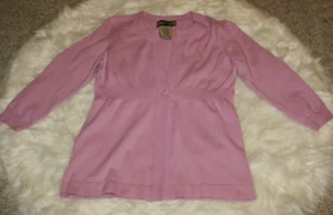 525 America Pink 3/4 Sleeve One Button Cardigan Sweater Women’s Size M GUC - Bild 1 von 5