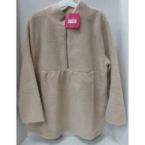 Ingrid & Isabel Maternity Damen Pullover Sweatshirt XL 1/2 Zip Sherpa Beige - Bild 1 von 4