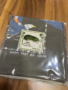 SALE!! Kapital Fastcolor Selvedge Bandana (RAINBOW & BIRDS) Khaki - Bild 1 von 3