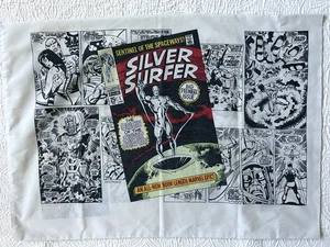 Vintage Marvel 1994 Silber Surfer Kissenbezug Standardgröße Baumwolle Poly Mischung - Bild 1 von 8