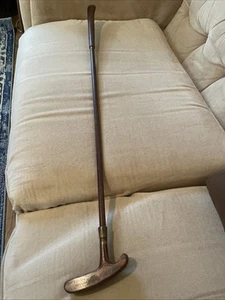 Vintage Neiman Marcus Solid Wood 35" Golf Putter - Picture 1 of 13