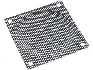 Rejilla de ventilador 80x80mm negro metal tela para atornillar - Imagen 1 de 2