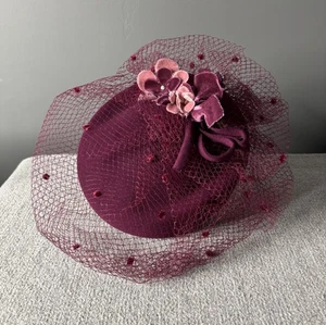 Vintage Peter Bettley Fascinator Hat Floral Netting Ceremony Occasion  - Picture 1 of 8