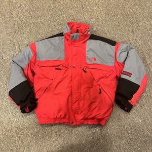 Vtg The North Face Extreme Gear Down Jacket Mens Large Red Gorpcore Y2K 90s Ski - Picture 1 of 12