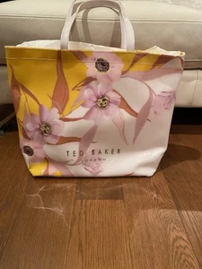 Ted Baker Bag Nicon Shopper Rosa Gelb Sommer Blumen Tasche Groß Neu - Bild 1 von 11