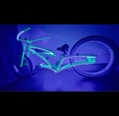 26x3 Custom 3 speed cruiser. 1 of 1 framePowder coated neon yellow - Image 1 of 4