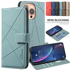 Schutzhülle Für iPhone 16e 16 15 14 13 12 11 Pro Handyhülle Leder Tasche Wallet - Picture 1 of 88