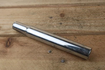 Tija de sillín retro vintage de acero cromado de 25,4 mm carretera carreras turismo bicicleta clásica de ciudad Foto 1 de 4