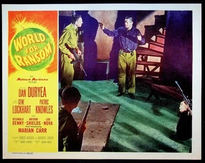 World for Ransom 1954 Lobby Card originale 3 quasi nuovo film noir locandina film Dan Duryea - Foto 1 di 2