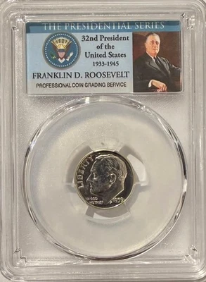 1959 silver Roosevelt Dime 10C PCGS PR65 - Image 1 of 2