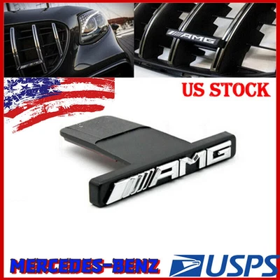 Front Grille Adhesive Badge Radiator Fit For Mercedes Benz GT63 A35 C43 AMG Foto 1 de 4