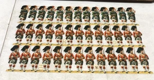 Rare ANTIQUE VICTORIAN SCRAP SHEET BLACK WATCH 42nd HIGHLANDERS RAPHAEL TUCK L9 - Picture 1 of 16
