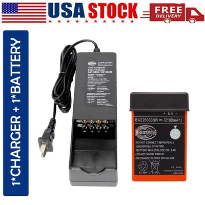 ◉ BA225030 6V Ni-Mh Battery + QA109600 Battery Charger For HBC Crane remote - Image 1 of 4