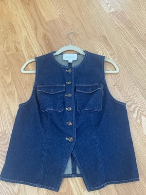 CHALECO ANTHROPOLOGY MARE LARGO DENIM SIN MANGAS TALLA MD Foto 1 de 4