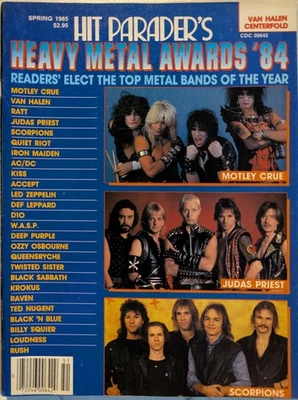 Hit Parader Spring 1985 Heavy Metal Awards 84 Motley Crue, Van Halen, Ratt, KISS - Image 1 of 4