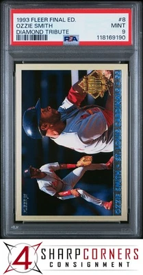 1993 FLEER FINAL EDITION DIAMOND TRIBUTE #8 OZZIE SMITH HOF  PSA 9 - Image 1 of 2