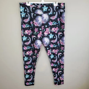 Dren Designs Moon And Stars Polyester Spandex Ankle Leggings Extended Plus Size - Picture 1 of 6
