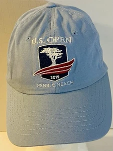 US Open Pebble Beach 2019 Golf Hat Cap USGA Member Light Blue Adjustable - Picture 1 of 8