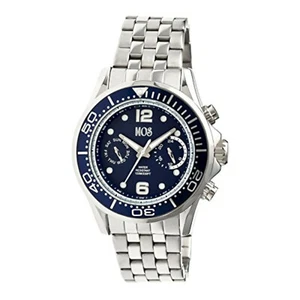 NEW MOS LD106 Men's London Collection Steel Band NAVY BLUE Dial Fashion Watch - Picture 1 of 3