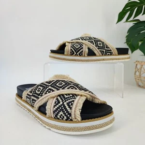 BP Damen-Sandalen gewebte Jute-Pantoletten Slipper beige Textil Größe 6,5M - Bild 1 von 8