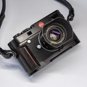 Wood Wooden L Hand Grip Holder For Leica M240 M246 M262 Camera Alloy Baseplate - Picture 1 of 31