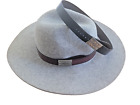 Bande de chapeau Western en cuir véritable 1" large ceinture grande boucle finition argent bracelet