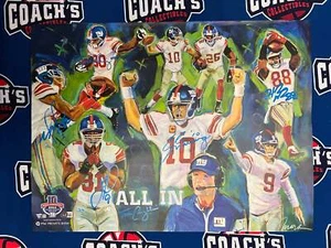 Super Bowl XLVI 6 Signature 20x24 Poster (Beckett/Fanatics) - Picture 1 of 1
