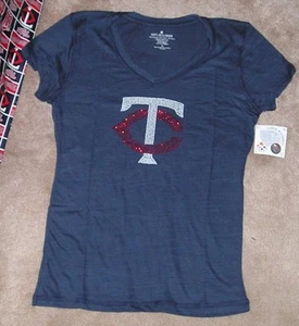NUEVA MLB Minnesota Twins Estilo V Camiseta Tri Mezcla Mujeres Damas L Grande NUEVA NUEVA CON ETIQUETAS - Imagen 1 de 1
