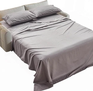 Striped Sofa Bed Sheets Queen for Sleeper Sofa Bed with 4-6 Deep Soft Brushed 18 - Picture 1 of 7